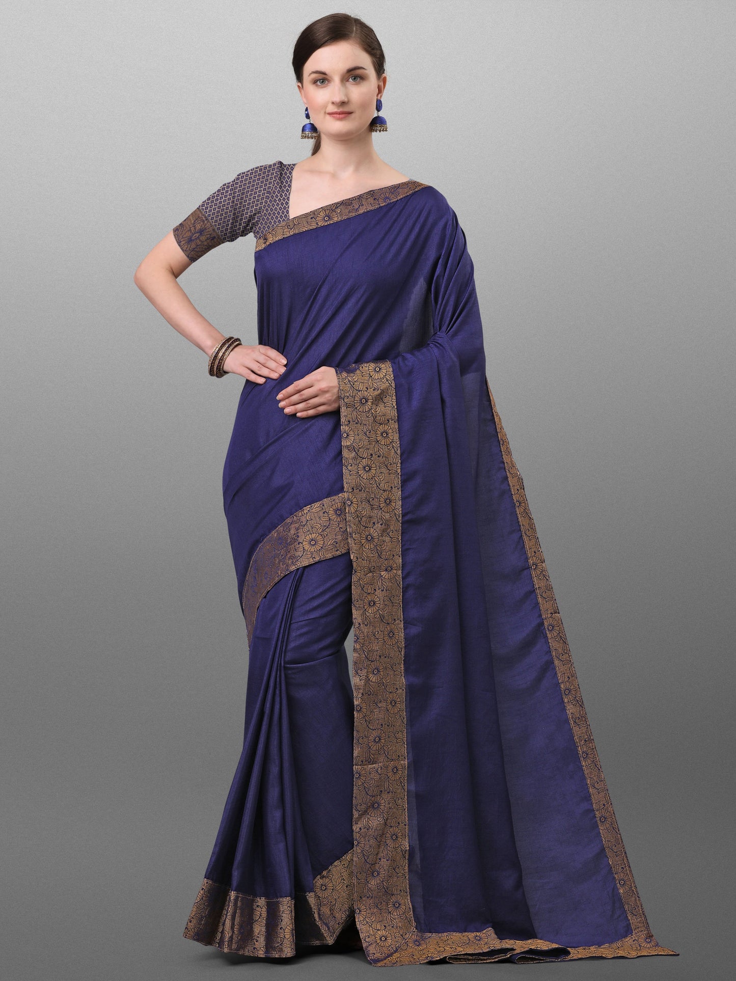 Banarasi Embellished Saree With Jacquard Boarder